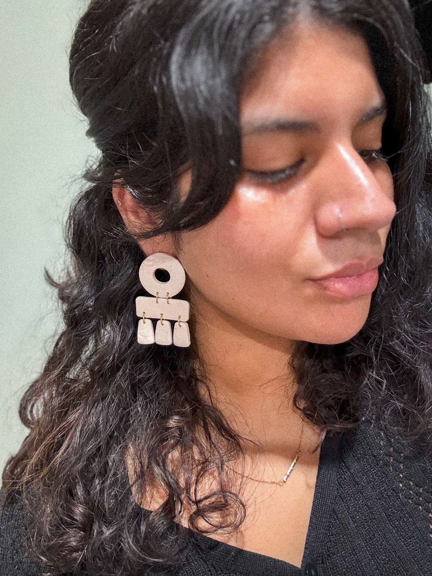 Neutral Statement Earrings