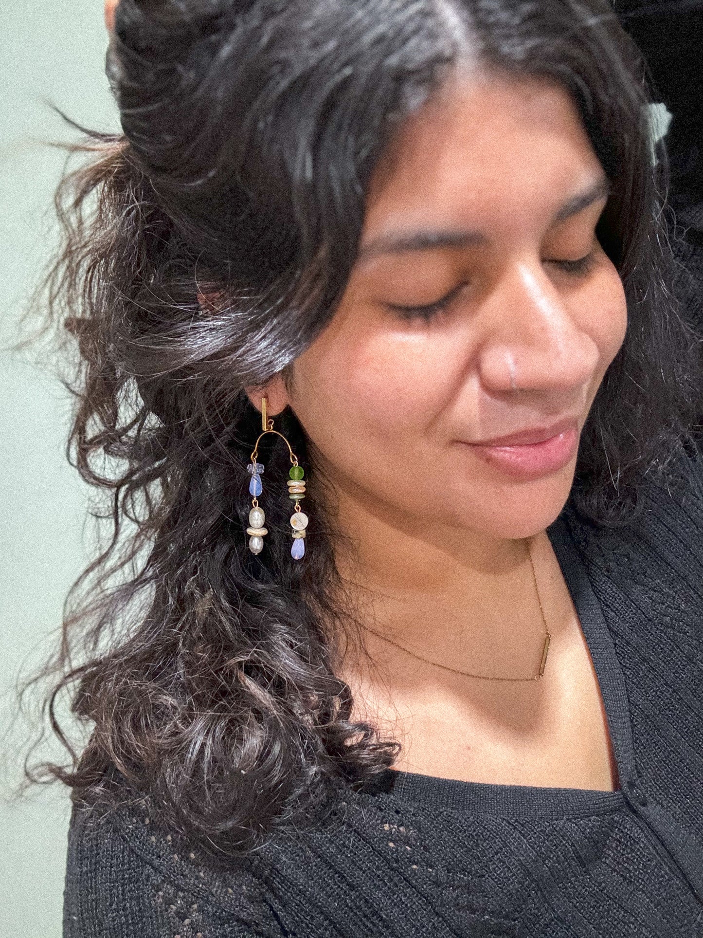 Beaded Arch Earrings